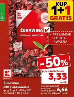 Kaufland K-Classic Żurawina suszona i słodzona oferta