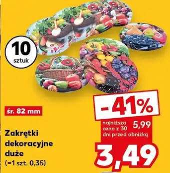 Kaufland Zakrętki dekoracyjne duże oferta