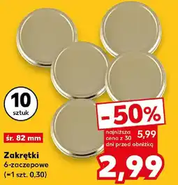 Kaufland Zakrętki 6-zaczepowe oferta