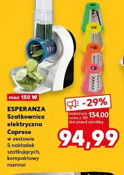 Kaufland Esperanza Szatkownica elektryczna Caprese oferta