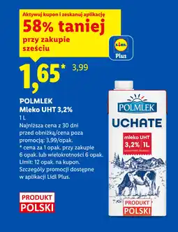 Lidl POLMLEK Mleko UHT 3,2% oferta