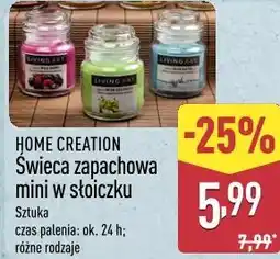 ALDI HOME CREATION Świeca zapachowa mini w słoiczku oferta