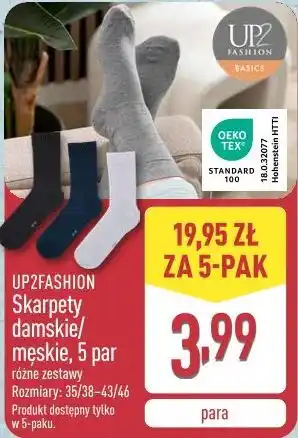 ALDI UP2FASHION Skarpety damskie/męskie, 5 par oferta
