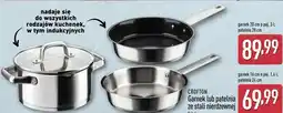 ALDI CROFTON Garnek lub patelnia ze stali nierdzewnej (garnek 20 cm o poj. 3 l patelnia 28 cm) oferta
