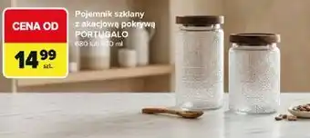 Pojemnik szklany z akacjową pokrywką PORTUGALO