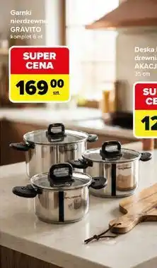 Carrefour Garnki nierdzewne GRAVITO oferta