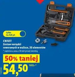 Lidl CRIVIT Zestaw narzędzi rowerowych w walizce, 20 elementów oferta