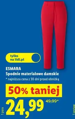 Lidl ESMARA Spodnie materiałowe damskie oferta