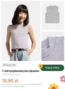 Coccodrillo T-shirt prążkowany bez rękawów Coccodrillo wielokolorowy w paski oferta