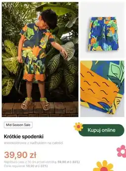 Coccodrillo Krótkie spodenki Coccodrillo wielokolorowe z nadrukiem na całości oferta