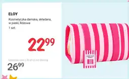 Rossmann Kosmetyczka damska ELOY składana w paski różowa oferta