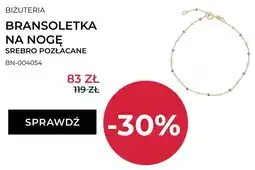 Briju Bransoletka na nogę Briju srebro pozłacane oferta