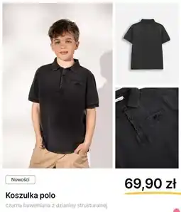 Coccodrillo Koszulka polo Coccodrillo czarna bawełniana z dzianiny strukturalnej oferta