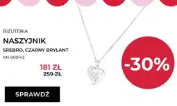Briju Naszyjnik srebrny Briju czarny brylant oferta
