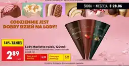 Biedronka Lody rożek Marletto czekoladowe oferta