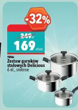 Biedronka Zestaw garnków Tefal oferta