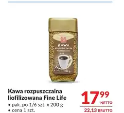 Makro Kawa rozpuszczalna Fine life oferta