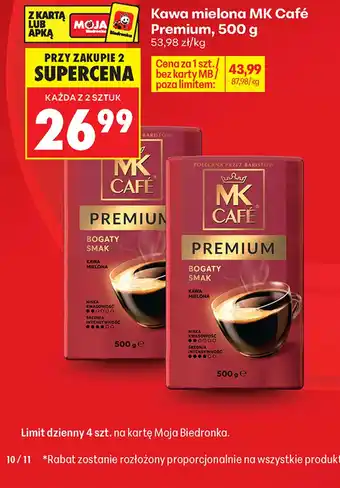 Biedronka Kawa mielona MK Cafe oferta