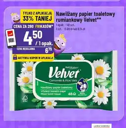 Polomarket Nawilżany papier toaletowy rumiankowy Velvet Camomile & Aloe Vera oferta