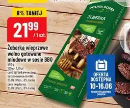 Polomarket Żeberka wieprzowe wolno gotowane miodowe w sosie BBQ Dolina Dobra oferta