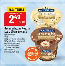 Polomarket Deser mleczny Poezja Lux waniliowy z bitą śmietaną Polmlek oferta