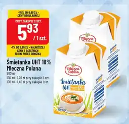 Polomarket Śmietanka UHT 18% Mleczna Polana oferta