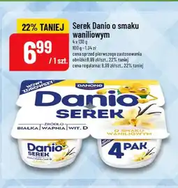 Polomarket Serek homogenizowany Danone Danio o smaku waniliowym 4-pak oferta