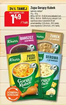 Polomarket Zupa Barszcz czerwony Gorący Kubek Knorr oferta