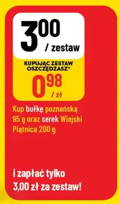 Polomarket Duet: Serek Wiejski Piątnica 200 g i Bułka poznańska 95 g oferta