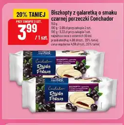 Polomarket Biszkopty z galaretką o smaku czarnej porzeczki w białej czekoladzie Conchador Rajska Pokusa oferta