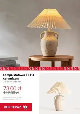 Homla Lampa stołowa Teto ceramiczna 35,5x35,5x38 cm oferta