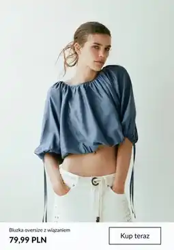 H&M Bluzka oversize z wiązaniem oferta