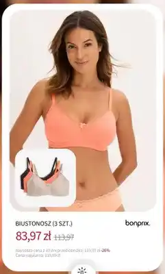 BonPrix Biustonosz Bonprix 3-pak oferta