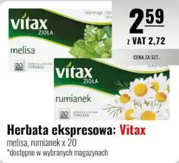 Eurocash Vitax Herbata ekspresowa oferta