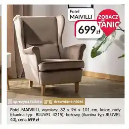 Agata Meble Fotel MAIVILLI rudy oferta