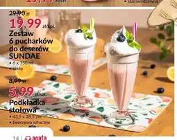 Agata Meble Zestaw 6 pucharków do deserów Sundae oferta