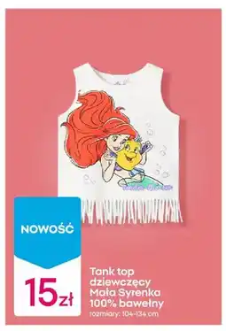 Pepco Tank top dziewczęcy Mała Syrenka Disney oferta