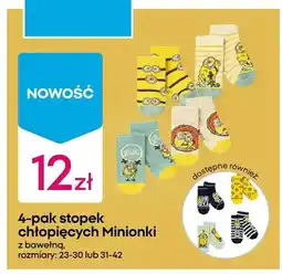 Pepco Stopki chłopięce Minionki 4-pak oferta