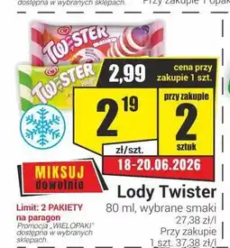 Delikatesy Sezam Lody Twister malinowe oferta