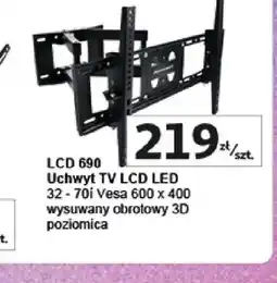 Auchan Uchwyt TV LCD LED Freemount LCD 690 32 - 70i Vesa 600x400 wysuwany obrotowy 3D poziomica oferta