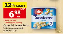 Auchan Orzeszki ziemne prażone bez soli Felix oferta