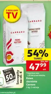 Auchan Kawa ziarnista Carraro Primo Mattino oferta