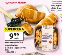 Auchan Kruche ciasteczka z nadzieniem o smaku jagodowym Auchan oferta