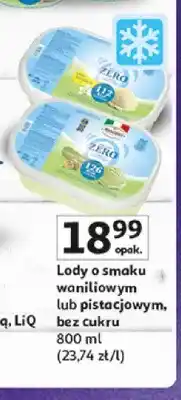 Auchan Lody o smaku waniliowym Mancuso bez cukru oferta