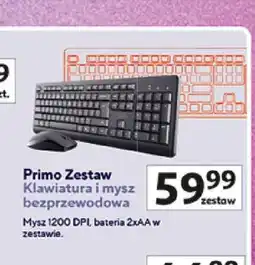 Auchan Zestaw Klawiatura i mysz bezprzewodowa Trust Primo oferta