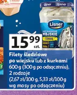 Auchan Filety śledziowe po wiejsku Lisner oferta