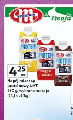 Auchan Napój mleczny proteinowy UHT Mlekovita SBA Protein oferta