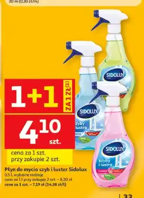 Auchan Płyn do mycia szyb i luster Sidolux Lemon oferta