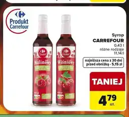 Carrefour Syrop o smaku malinowym Carrefour Classic oferta