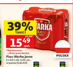 Auchan Piwo Warka jasne 6-pak oferta
